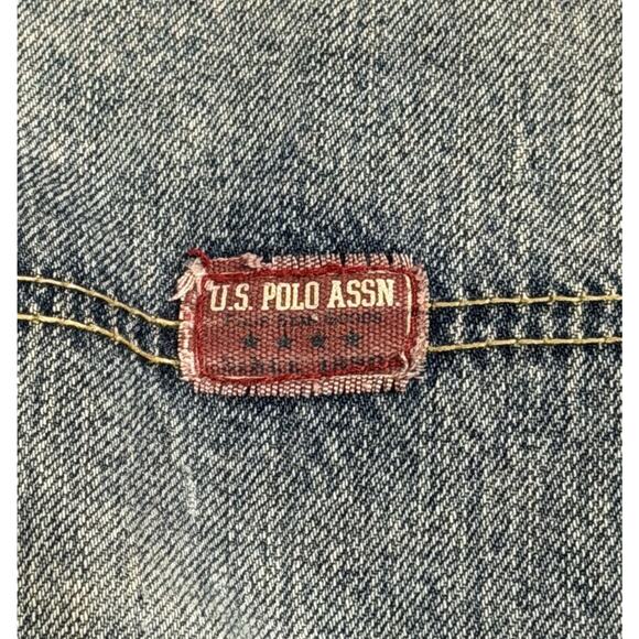 Vintage US Polo Assn Jeans Mens 34x34 Blue Carpenter Utility Workwear Y2K - Picture 5 of 16